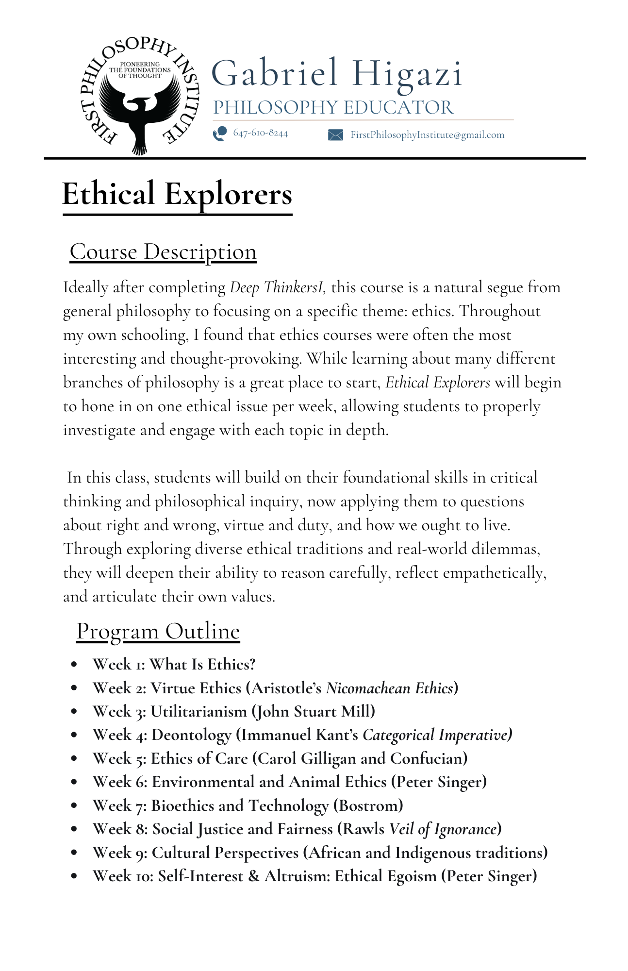 Ethical Explorers - Back